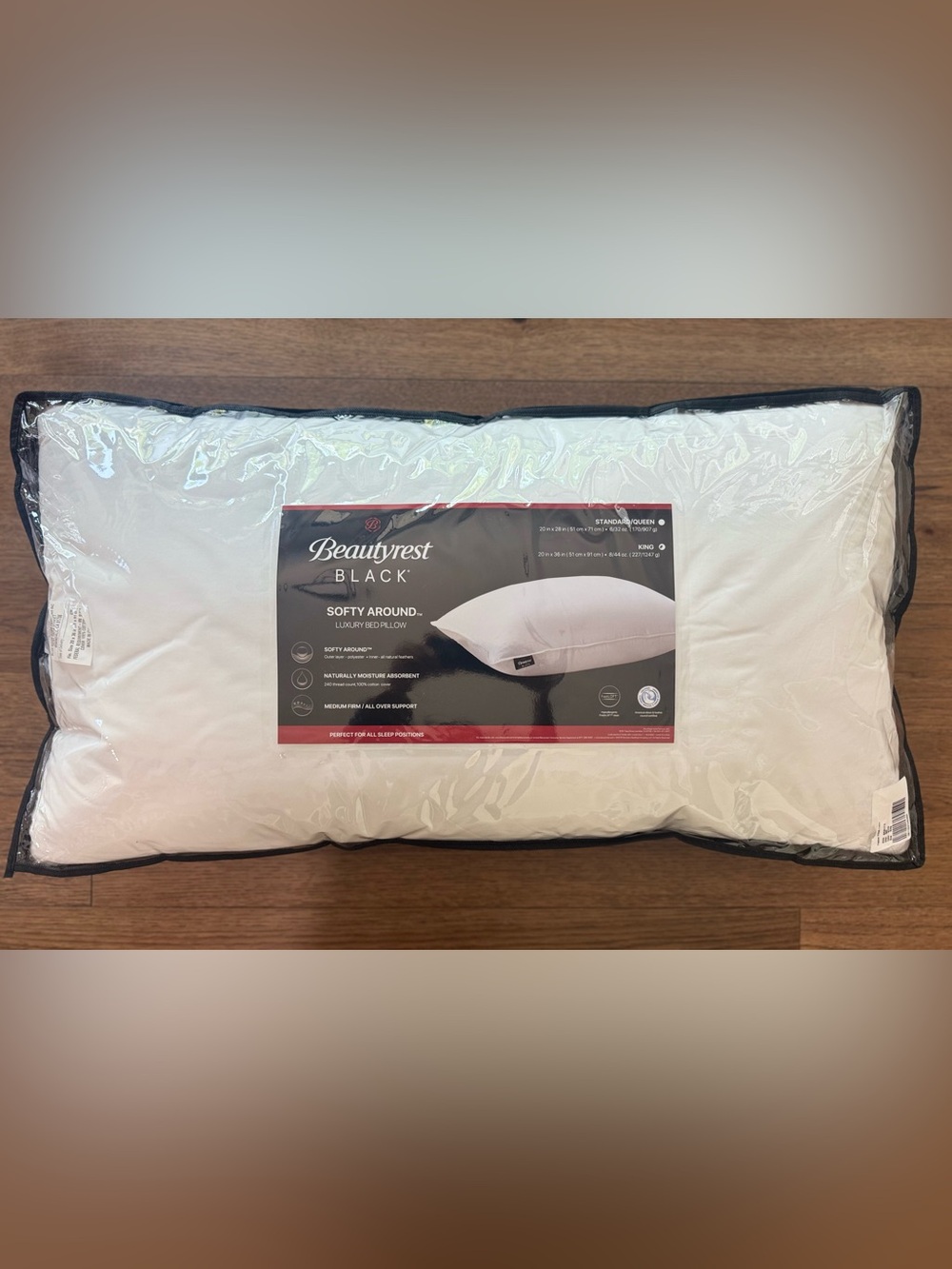 🎉LAST CHANCE🎉BEAUTYREST BLACK Luxurious Down And Feather Blend Pillow - Picture 3 of 10